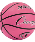 Size 5 Pink Rubber Junior Basketball For Indoor Outdoor Play Heavy Duty Pro Style Ball With True Bounce And Flight Durable Rubber Composite