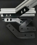 Six Piece 45 Degree L Brackets For Aluminum Profile Extrusion Corner Braces Joining Plates 2020 Series European Standard Heavy Duty Pre Drilled Steel