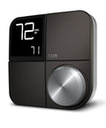 Side view of Smart Wifi Thermostat With Alexa And HomeKit Geofencing Capable Works With Google Assistant Cloud Control Energy Usage Tracking Proximity Sensing Black