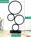 Two Pack LED Table Lamp Set Modern Dimmable Bedside Lights 18W Three Color Modes Black, dimensions shown on a desk.