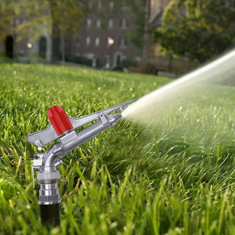 Heavy Duty 2 Inch Irrigation Spray Gun Kit With Aluminum Core And Dual Nozzles Delivering A Smooth 360 Degree Spray Pattern To Crush Your Crop Watering Jobs Across Farm Grounds For High Yield Agriculture