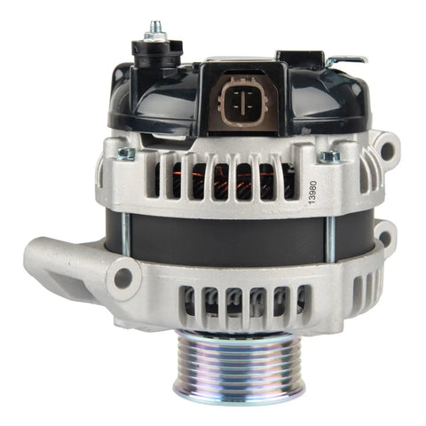 Honda Acura Alternator Replacement For 2004-2008 TSX 2.4L, side view showing connectors and pulley for easy high output charging