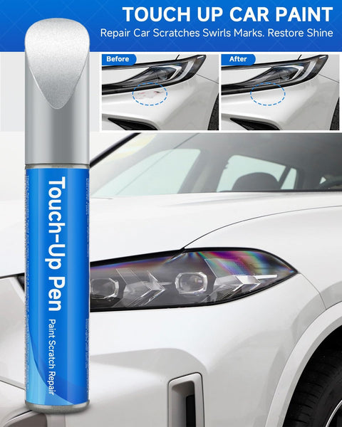 PVP NVP Car Touch Up Paint Kit With Exact OEM Color Match For Dodge Vehicles Scratch Repair And Rust Prevention, pen and before-after scratch images