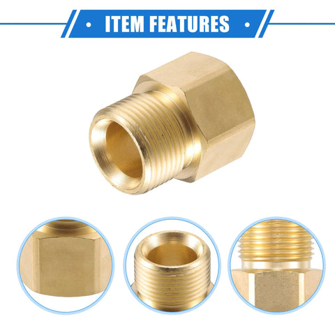 Universal Pressure Washer Connector M22x1.5 Female Adapter Brass Screw Hose Connector Quick Connect For Most Pressure Washers With Easy Grip Nut Style