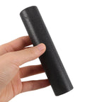 Hand holding a black 4 Pack Fitness Handle Grips For Barbells And Free Weights With Anti Slip Plastic Covers Ergonomic Hand Support