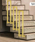 Heavy Duty N Shaped Wall Safety Grab Bar For Stairs And Porch Side Mount Iron Handle Indoor Outdoor Support, gold finish
