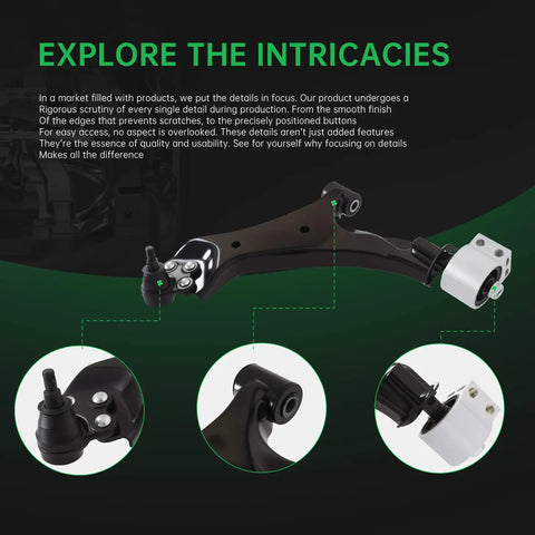 10Pc Front End Suspension Kit For 2010-2017 Chevy Equinox And GMC Terrain 2.4L featuring control arms, tie rod ends, sway bar links