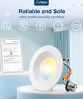 20 Pack Recessed LED Can Lights With Dimmable IC Rated 12.5W Equal To 100W 950 Lumens With Baffle Trim 5CCT Selectable shown