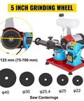 Heavy Duty Rotary Blade Sharpener With Water Injection Cooling For TCT Saw Blades And Carbide Tips Sharpening Machine featuring a 5 inch grinding wheel.