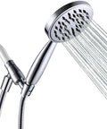 Handheld Shower Head With Hose And Holder, Built From Stainless Steel And Brass, High Pressure Spray, Polished Chrome Finish