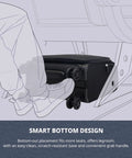 14 Inch Underseat Carry On Luggage With Spinner Wheels And USB Charging Port shown fitting under airline seat