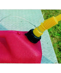 25 Ft Aircraft Cable Lanyard Kit With 270 LB Test Rating securing fuel can lid outdoors.