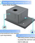 Undermount Bar Sink For Small Kitchens 10 By 18 Inch Gunmetal Black Stainless Steel Wet Prep Sink bottom with sound guard and dampening pads.