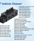 Front Left Driver Side 6 Way Power Seat Adjustment Switch Easy Install Replacement For 2004 2013 Chevy Silverado GMC Sierra Yukon Cadillac Buick Models 12451495 SW5162