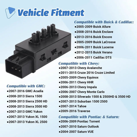 Front Left Driver Side 6 Way Power Seat Adjustment Switch Easy Install Replacement For 2004 2013 Chevy Silverado GMC Sierra Yukon Cadillac Buick Models 12451495 SW5162