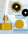 Sea Star Hydraulic Steering Bleed Kit showing PU hose, copper fitting with gasket and embossed texture detail for boat maintenance