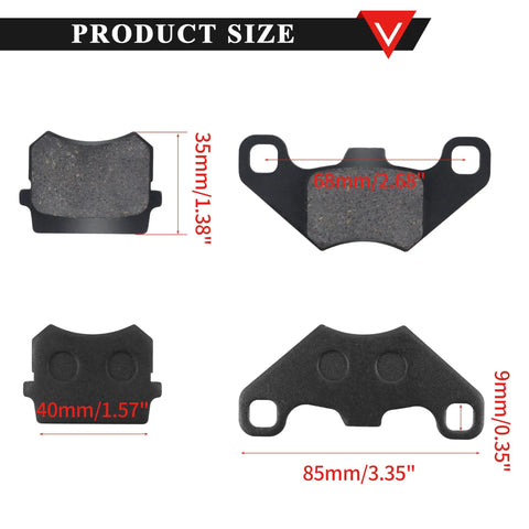 Rear Hydraulic Brake Assembly Kit For Go Karts And ATVs Includes Caliper Master Cylinder Pads And 158mm Disc Rotor pad sizes