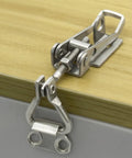 Dope Adjustable Toggle Corner Closure Latch With Keyhole For Tight Fits On Cabinet Doors Boxes And Window Covers Keeps Everything Locked Down Secure, stainless steel