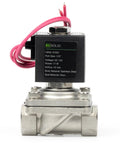 Beefy Stainless Steel Half Inch Solenoid Valve 12V DC Normally Closed Electric Valve With Viton Seal And Lead Wire
