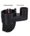 65mm Dust Shoe for Routers Fits 1.5kW Spindles Heavy Duty Dust Cover with brush, showing spindle and suction openings