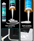 Non Leveling RV Roof Sealant 2 Pack Non Sag Lap Sealant For Roofs White Waterproof Caulking application demo