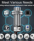 Image of Capacitive Proximity Sensor Shielded Type LJC18A3-5-Z/AX with various industrial applications highlighted.