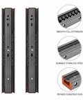 10 Inch Full Extension Drawer Slides for Vanities Nightstands and Small Cabinets 1 Pair Built From Cold Rolled Steel detail