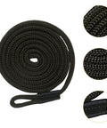 Boat Fender Lines Mooring Yacht Rope Inflatable Fender Hanger Dock Protector PE Material Accessory Black Weatherproof