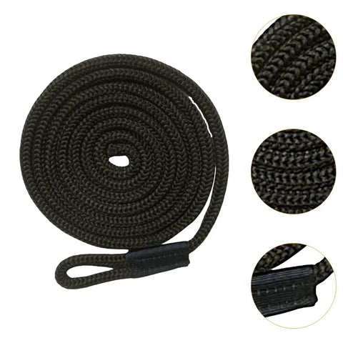 Boat Fender Lines Mooring Yacht Rope Inflatable Fender Hanger Dock Protector PE Material Accessory Black Weatherproof