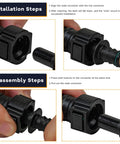 ZNDAW 2-pack fuel line quick connector, 3/8 SAE to 5/16 ID nylon tubing, straight hose barb fittings, black plastic