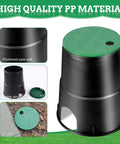 Six Inch Circular Sprinkler Valve Box Anti Slip Durable PP Material For Outdoor Garden Yard Pack Of 12