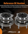 Front Wheel Hub And Bearing Assembly 513266 Replacement For Hyundai Santa Fe 2007 2014 Veracruz 2007 2012 And Kia Sorento 2011 2015 Five Lug Direct Fit Front Left Or Right Ready To Roll, showing two metal wheel hubs with bolts