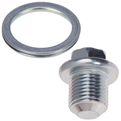 Subaru Oil Drain Plug With Crush Washer Gasket Kit 32195AA021 803916010 OEM for Subaru models 2011-2025 shown on white background