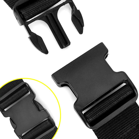 Heavy Duty Oxford Nylon Utility Belt Bag With Water Resistant Coating And Reinforced Stitching Built Tough For Electricians Handymen And Real World Job Sites buckle close-up view with black nylon strap