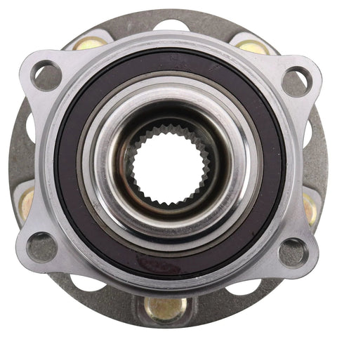 Wheel Bearing And Hub Assembly For 2019 To 2023 Hyundai Santa Fe, 2020 To 2023 Palisade, 2022 To 2023 Cruz, 2021 To 2023 Kia Sorento, And 2020 To 2022 Telluride AWD Models With Direct Fit, Durable Steel Construction, Noise Free Operation, Simple Install, close-up view