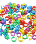 Durable 8mm Pigeon Leg Bands Set of 120, Numbered Clip On Bird Leg Bands in assorted colors for Poultry ID and tracking