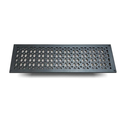 Heavy Duty Cast Aluminum Air Return Grill 6 By 24 Inch Black For Walls Ceilings And Floors DIY Friendly Floor Register Vent Cover To Boost Home HVAC Airflow Fits Standard Duct Openings