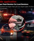 4 Pack 50W 8 Ohm LED Load Resistors For Turn Signals And Front Or Rear License Plate Lights, No Fuss Fix Hyper Flash And Error Flicker, Inline High Quality Durable Design, Includes Quick Wire Clips, 50W-8RJ-4 with car lighting application