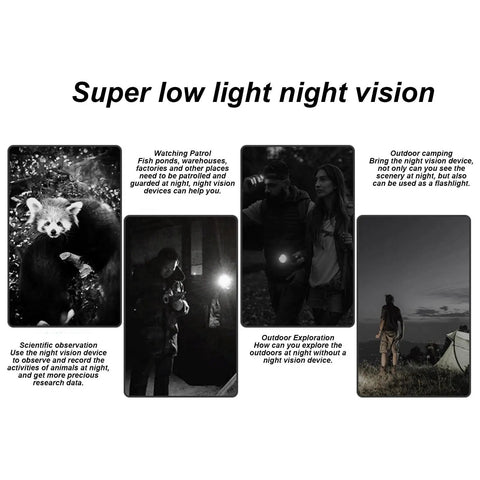 4K HD Eyepiece Camera For Telescopes With 3 Inch LCD Display And 5X Digital Zoom showing low light night vision applications