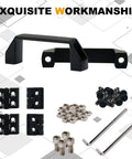 Two Sets Door Handle And Frame Hinges Install Kit For 20x20 Aluminum Extrusion Profile Slot 6mm, hardware and tools included