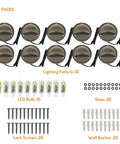 Low Voltage 2W G4 LED Deck Lights With Replaceable Bulb 3000K 180 Lumen Bronze Aluminum Outdoor Landscape Pathway Pack of 10