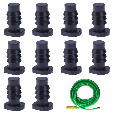 Super Durable 10 Pack Water Hose End Caps Fit Eight Millimeter Pipes Perfect For Garden Stops Pipe Plugs To Cuff And Seal Leak Proof Rubber Nozzles That Are Built Tough And Ready For Any Outdoor Project Or Seasonal Wrap Up Job Today, black rubber plugs