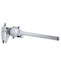 4-Way Imperial Dial Caliper 0-6 Inch Carbon Steel Built Tough Shock Proof With Inside Outside Depth And Step Measurements Precision To 0.001 Inch Easy Read Dial For Machinists And DIY Pros shown in full view