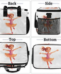 Insulated Picnic Backpack For Women And Men With Super Roomy Main Compartment showing cartoon design on each side, 12x8.7x10 in.