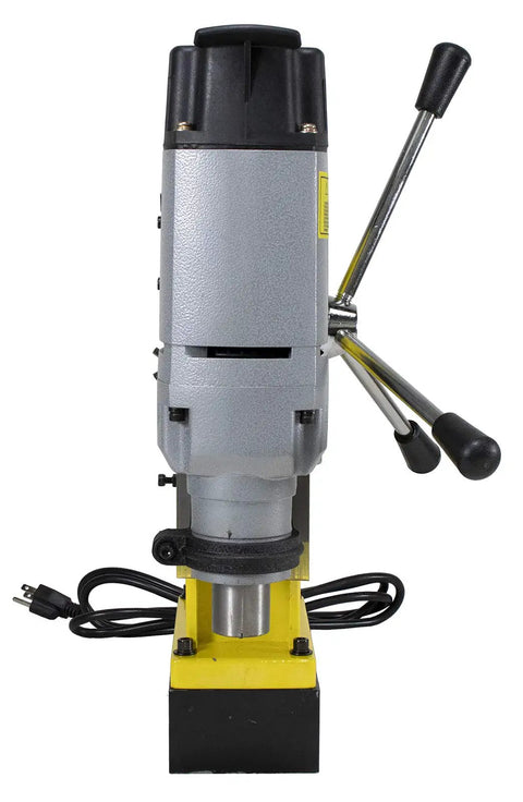 Magnetic Drill Press MD25 1350W High Speed Induction Motor 110V 60Hz For Metal Surfaces 1 In Boring Diameter 7 In Boring Depth 3372 Lb Magnetic Force MT3 Spindle Taper Built For Pros And Serious DIY Projects