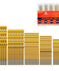 Intoo titanium drill bit set, 72-piece, gold HSS micro bits 3/64-1/8 in for metal, plastic, wood