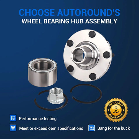 Bolt On Front Wheel Hub Bearing Assembly 518516 with components for Nissan Altima 2002 To 2006 3 5L V6 Maxima 2000 To 2008 Infiniti I30 I35