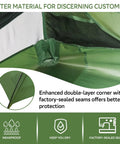 Ultralight 2 Person Backpacking Tent For Family Adventures Waterproof Three Season Camp Shelter enhanced corner detail