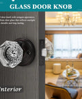 Octagon Crystal Door Knob Set For Privacy In Oil Rubbed Bronze Finish in a modern interior setting