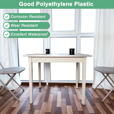 20 Pack One Half Inch Rectangular Tubing End Caps Plastic End Plugs protecting chair legs in dining room